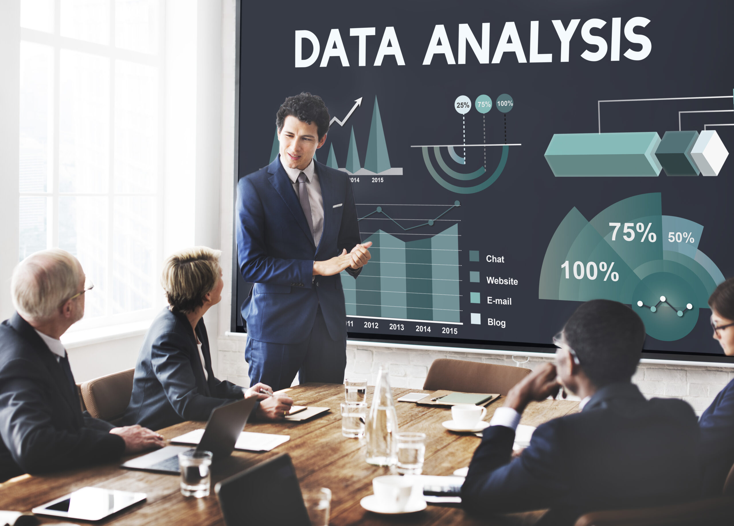data analysis marketing business report concept